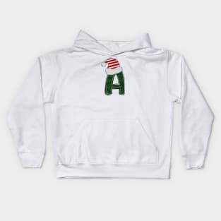 Letter A - Christmas Letter Kids Hoodie